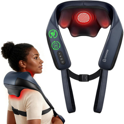 320931 - COMFIER Masazhues Qafe 2026 me Ngrohje të Përmirësuar Grafeni, Masazhues Qafe dhe Shpatullash Shiatsu 4D, Pa Tel