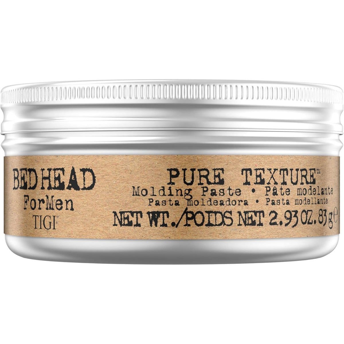 297587 - TIGI – Pastë stilimi për flokë Bed Head për meshkuj, Pure Texture Molding Paste, fiksim i fortë, 83 g