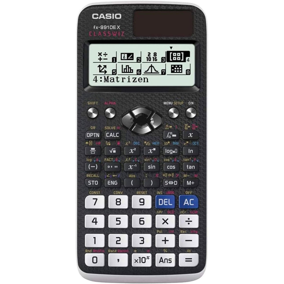 295875 - CASIO - Kalkulator Shkencor FX-991DE X ClassWiz me Ekran Natyror, i Zi, Teknik-Shkencor
