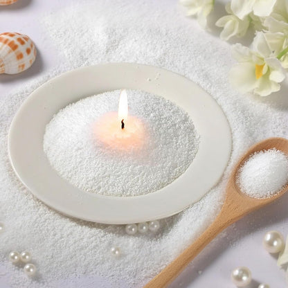 263613 - Kesote Dyllë Qiriri, 500g, Rërë Qiriri me 20 fitila, Set Qiriri DIY, Dyllë Parafine e Bardhë
