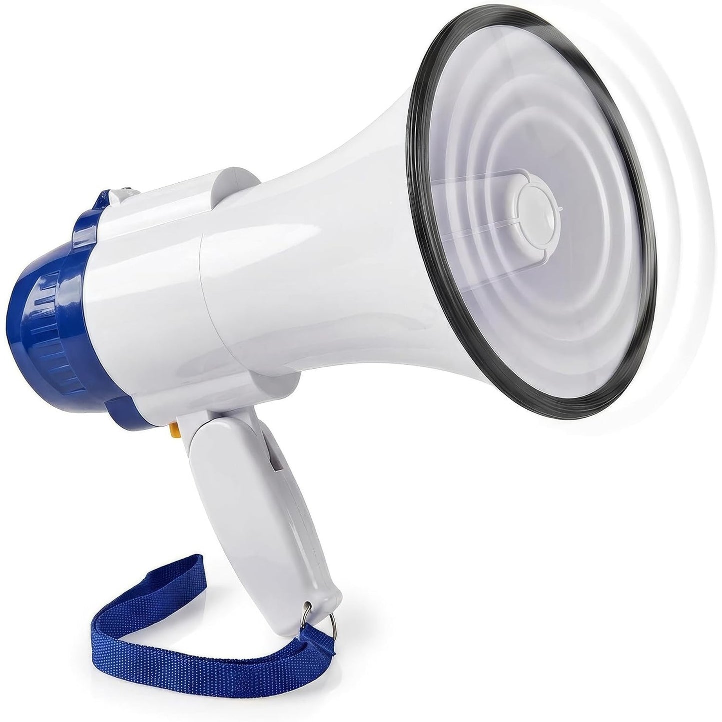 320090 - NEDIS Megafon, Rrezja maksimale 250 m, Kontroll maksimal i volumit 115 dB, Mikrofon i integruar, Sirenë e integruar, Funksion regjistrimi, E bardhë/Blu