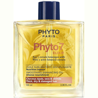 317023 - PHYTO VAJ Disiplinues Sublimues Phyto 7 Elixir, 110% Më Shumë Ushqyerje, 70% Më Shumë Shkëlqim, për Flokë të Trashë, të Tharë dhe të Dëmtuar