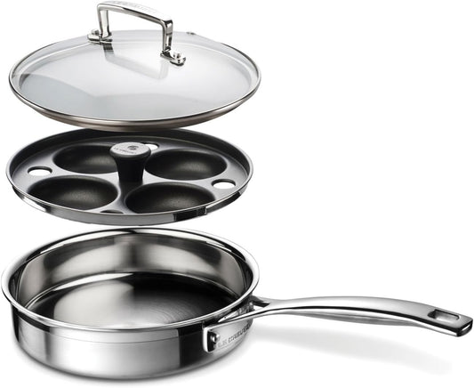 255015 - LE CREUSET Tigan i pa veshur për sauté, Çelik inox 3 shtresa, 20 x 5 cm, 96204220001000