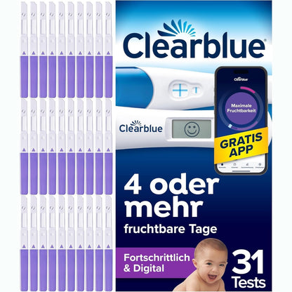 335909 - CLEARBLUE Test i Avancuar Dixhital i Ovulacionit dhe Test Shtatzënieje, 28+1