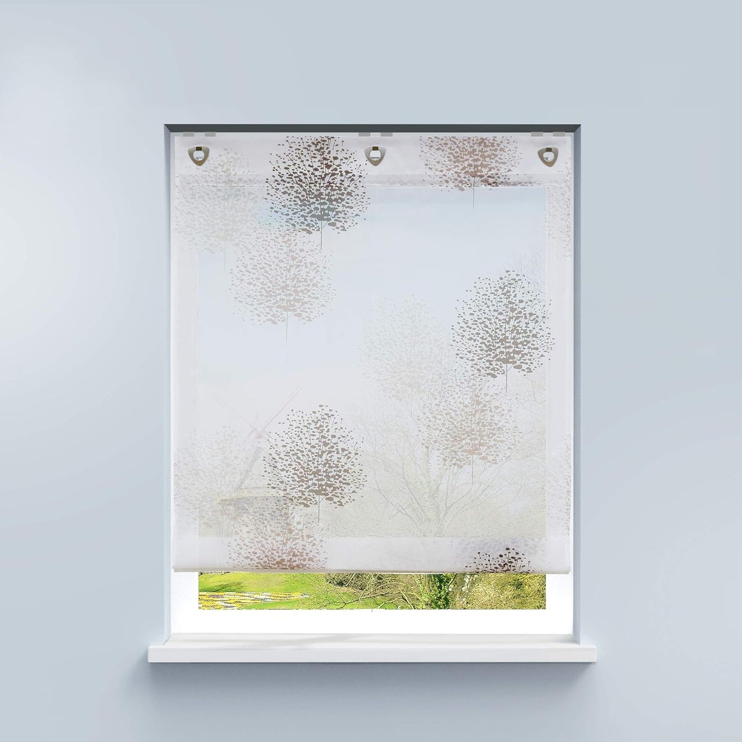 255797 - HONGYA Perde romake pa shpim, 140/80 cm, model peme, transparente me sytha