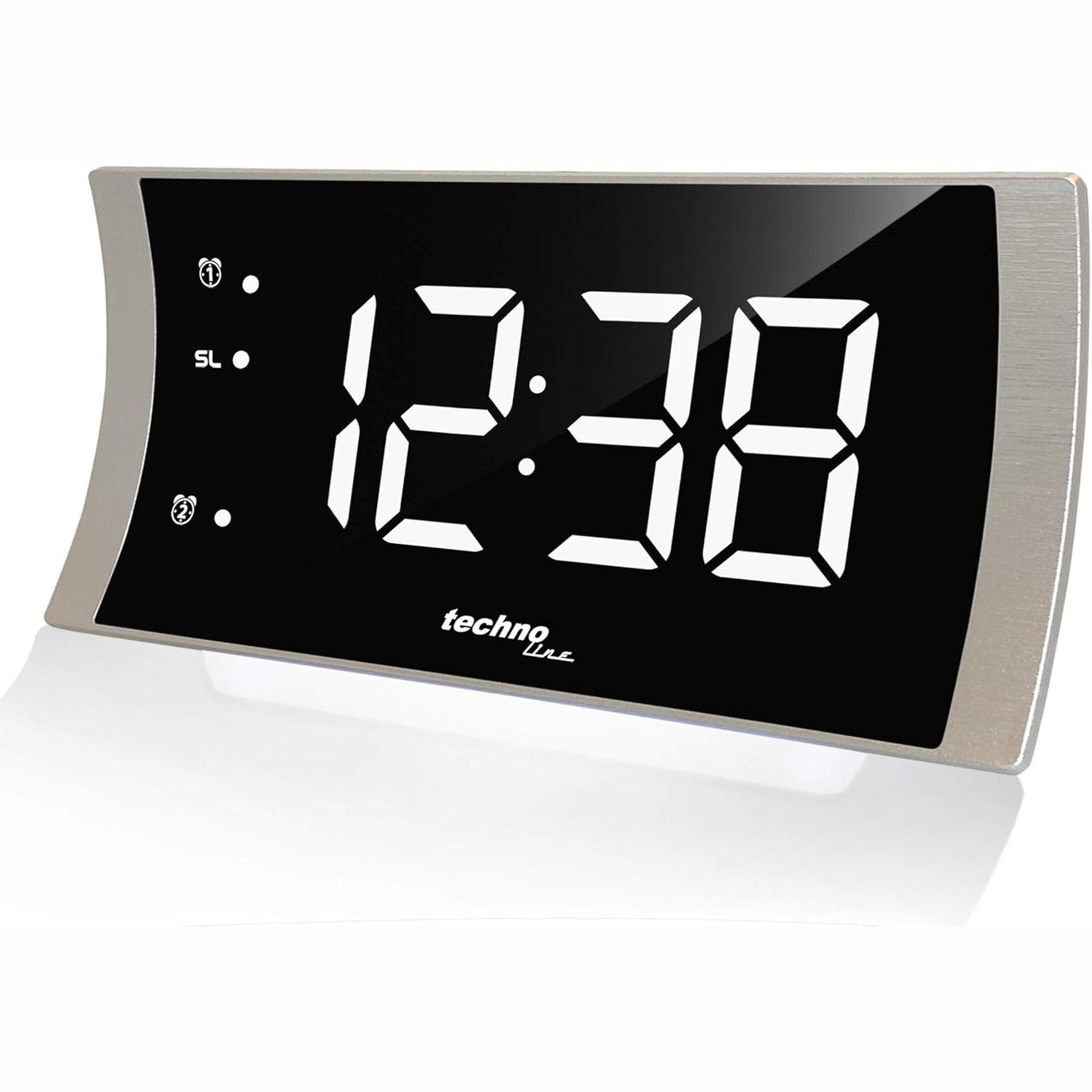 208874 - TECHNOLINE WT494 Orë Alarmi me Radio LED, me Dritë Ambienti dhe Temperature, dhe Portë Karikimi USB