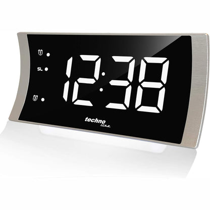 208874 - TECHNOLINE WT494 Orë Alarmi me Radio LED, me Dritë Ambienti dhe Temperature, dhe Portë Karikimi USB