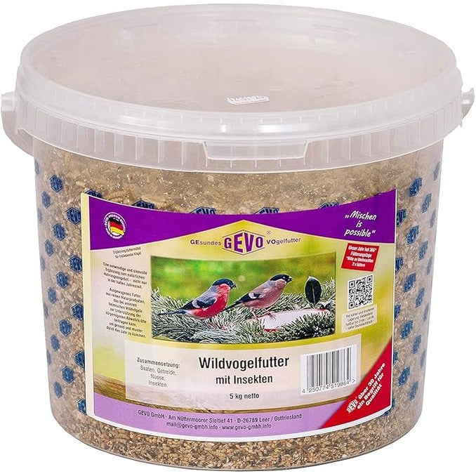 254402 - GeVo Ushqim për zogj të egër me insekte, 5 kg (paletë = 44 copë)