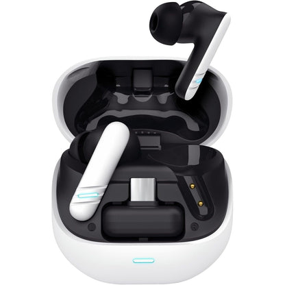 295677 - GXTRUST 409 OXXIE Kufje Bluetooth pa tel për PS5, Switch, PC dhe celular, me vonesë të ulët, 4 mikrofonë ENC, të bardha