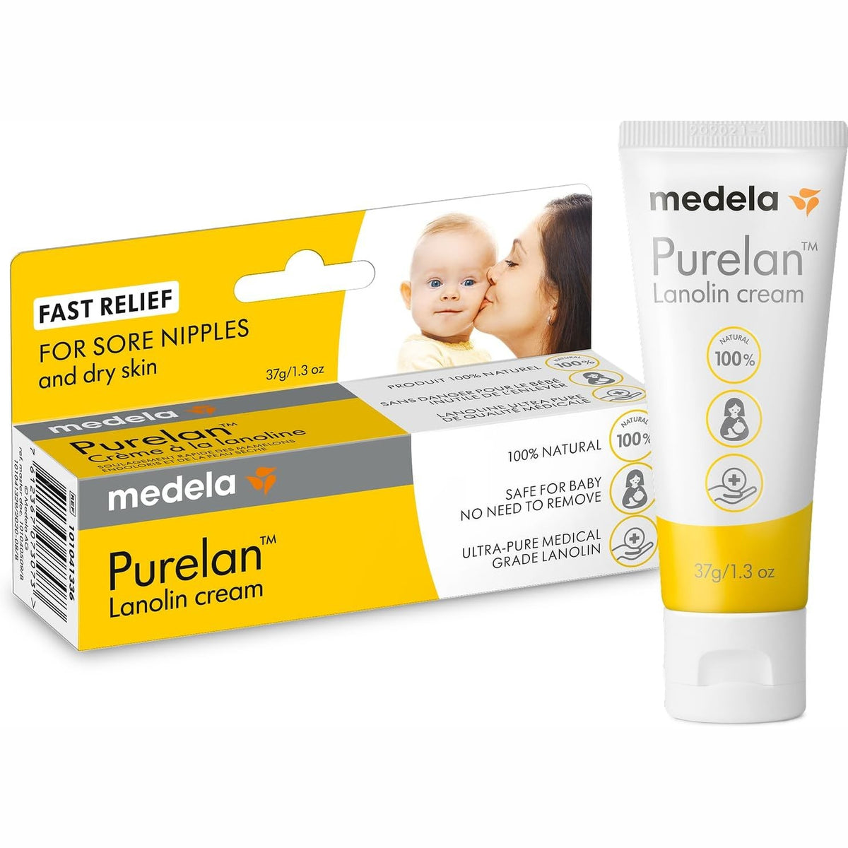 303777 - MEDELA Krem për thithat Purelan 37g, 100% natyral, hipoalergjik, i testuar dermatologjikisht, pa aromë