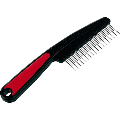 318452 - FERPLAST Krehër 2-në-1 për qen dhe mace, me qime të mesme dhe të gjata, dhëmbë krom rrotullues, dorezë që nuk rrëshqet