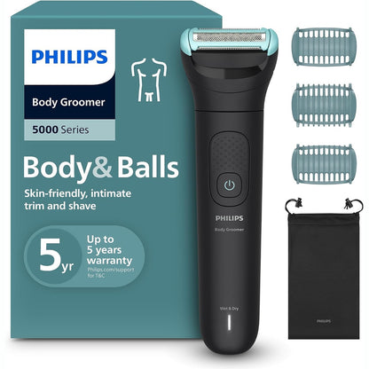 315857 - PHILIPS Bodygroom Series 5000, BG5470/15, Makinë prerëse për meshkuj, 100% rezistente ndaj ujit, jetëgjatësi baterie 100 minuta, sistem rroje Triple Protection