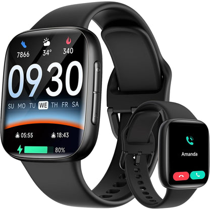 267983 - ORË Inteligjente për Burra dhe Gra, Funksion Telefoni dhe Telekomandë, Ekran 1.85", mbi 110 Modalitete Sportive, Rrahje Zemre/SpO2, Pedometër, Jetëgjatësi Baterie 10 Ditë, Rezistente ndaj Ujit 3 ATM, iOS/Android