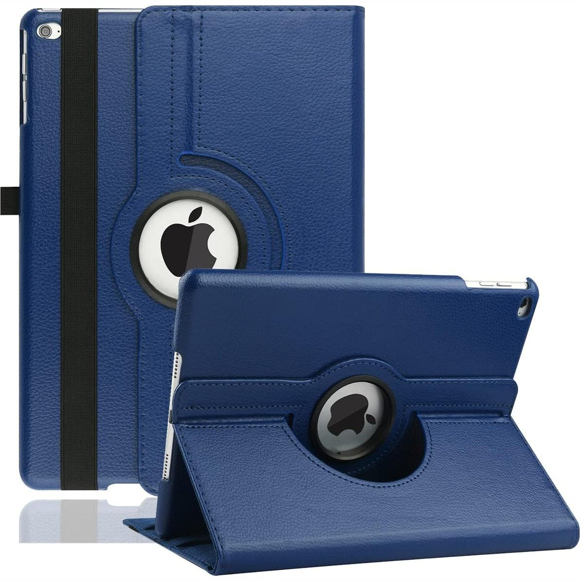274531 - Mbështjellës për iPad 9.7" Gjenerata e 5-të/6-të (2017/2018), iPad Air 2, iPad Air - mbështjellës mbrojtës 360 gradë me funksion gjumë/zgjim (blu marine)