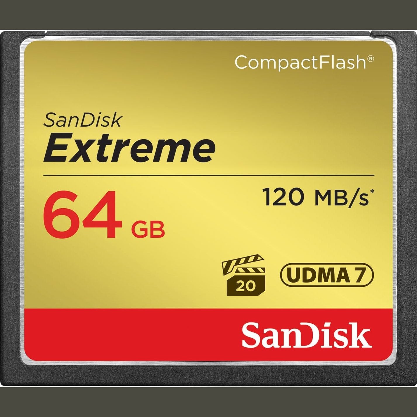 266273 - KARTË MEMORIEJE SANDISK EXTREME 64 GB UDMA7 COMPACTFLASH - E ZEZË/E ARTË