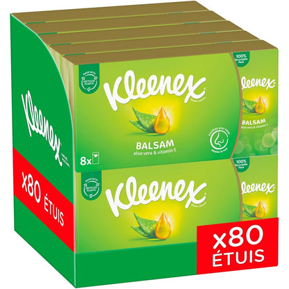 302250 - KLEENEX Paketa Standarde të Pecetave me Balsam P8, x10