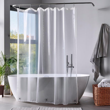 216666 - ZEN0 Perde Dushi Transparente 180x180 cm - PEVA me cilësi të lartë, 3 Magnete