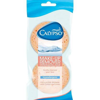 322192 - CALYPSO Remover për makijazh, sfungjerë pastrimi të fytyrës biodegradues, 1 x 2 copë