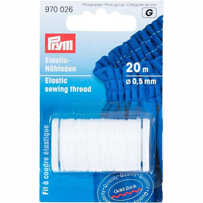 274739 - PRYM Fije Qepëse Elastike, 20 metra gjatësi x 0.5 mm trashësi, e bardhë