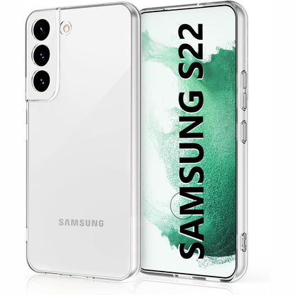 295401 - COQTEL® Mbrojtëse për Samsung Galaxy S22, Mbulesë Transparente 360°, Silikoni Rezistent ndaj Goditjeve dhe TPU