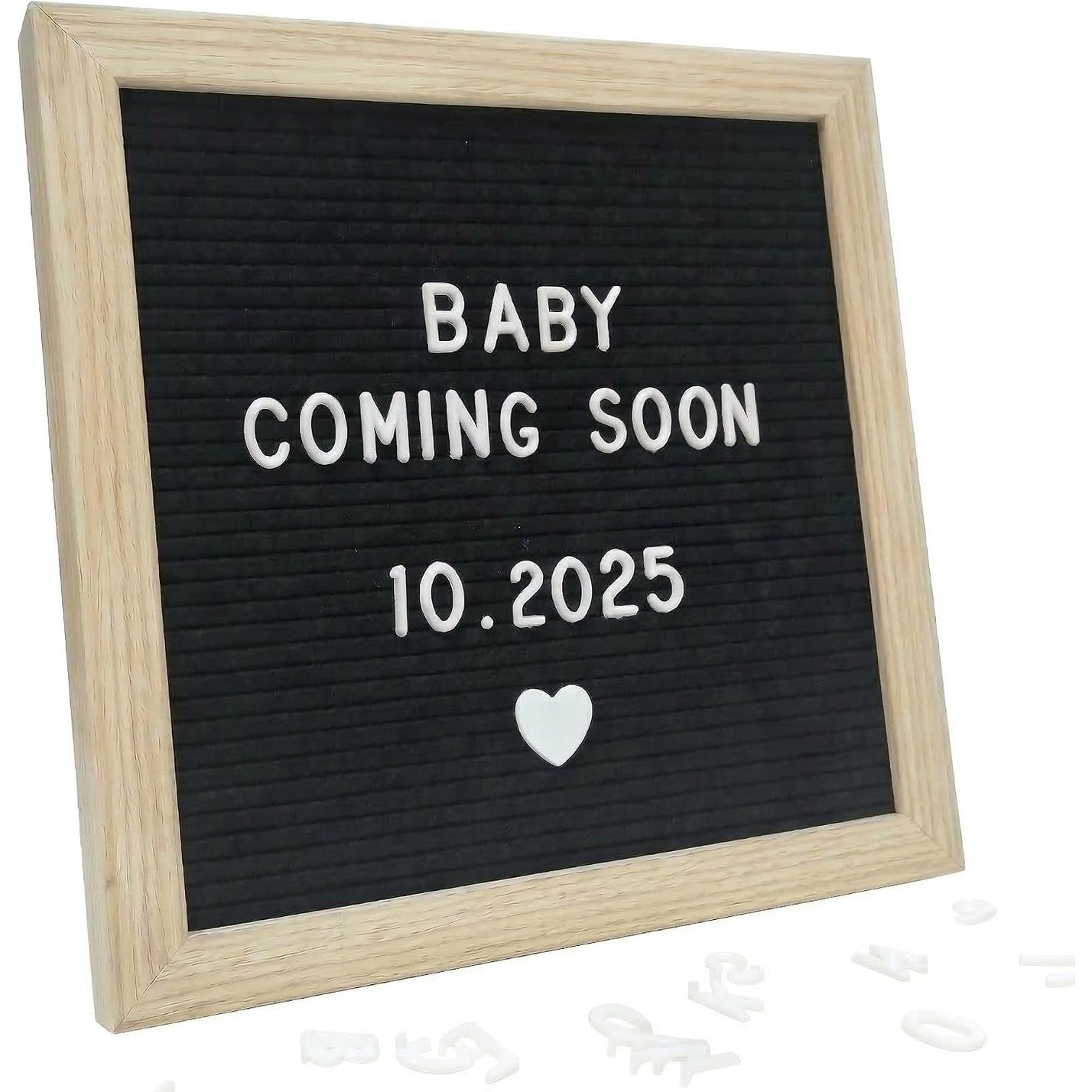 277118 - CRYSTAL Tabela me shkronja 25 x 25 cm, shajak i zi, kornizë druri, 336 karaktere për menu, çmime dhe njoftime