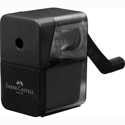 269407 - FABER-CASTELL 180984 Mprehëse lapsash me bosht, e zezë, makinë mprehëse me teh mprehës
