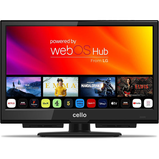 319303 - Televizor inteligjent Cello 16" (2024), WebOS, Freeview Play, FreeSat, Bluetooth, 240V