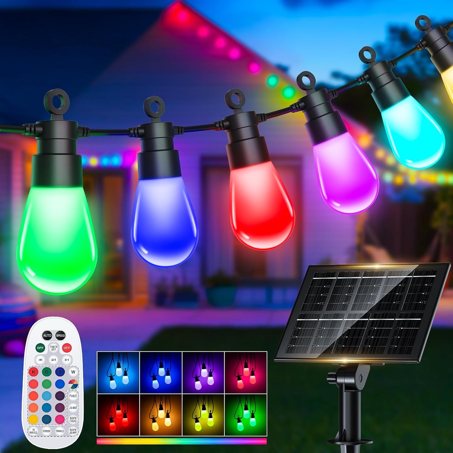 251160 - Drita LED me Tela, 21M Llampa RGB, IP65, Rezistente ndaj Motit, me Telekomandë, për Ambientet e Jashtme