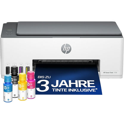 305054 - HP Printer Shumëfunksional Smart Tank 5105, 3-në-1, Wi-Fi, Printim celular, 3 vjet bojë e përfshirë, garanci 3-vjeçare, rezervuar i madh boje, rendiment i lartë