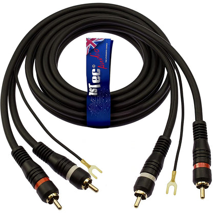 268763 - 1STec - Kabllo audio me lidhje tokëzimi, RCA + tokëzimi, 1.5 metra