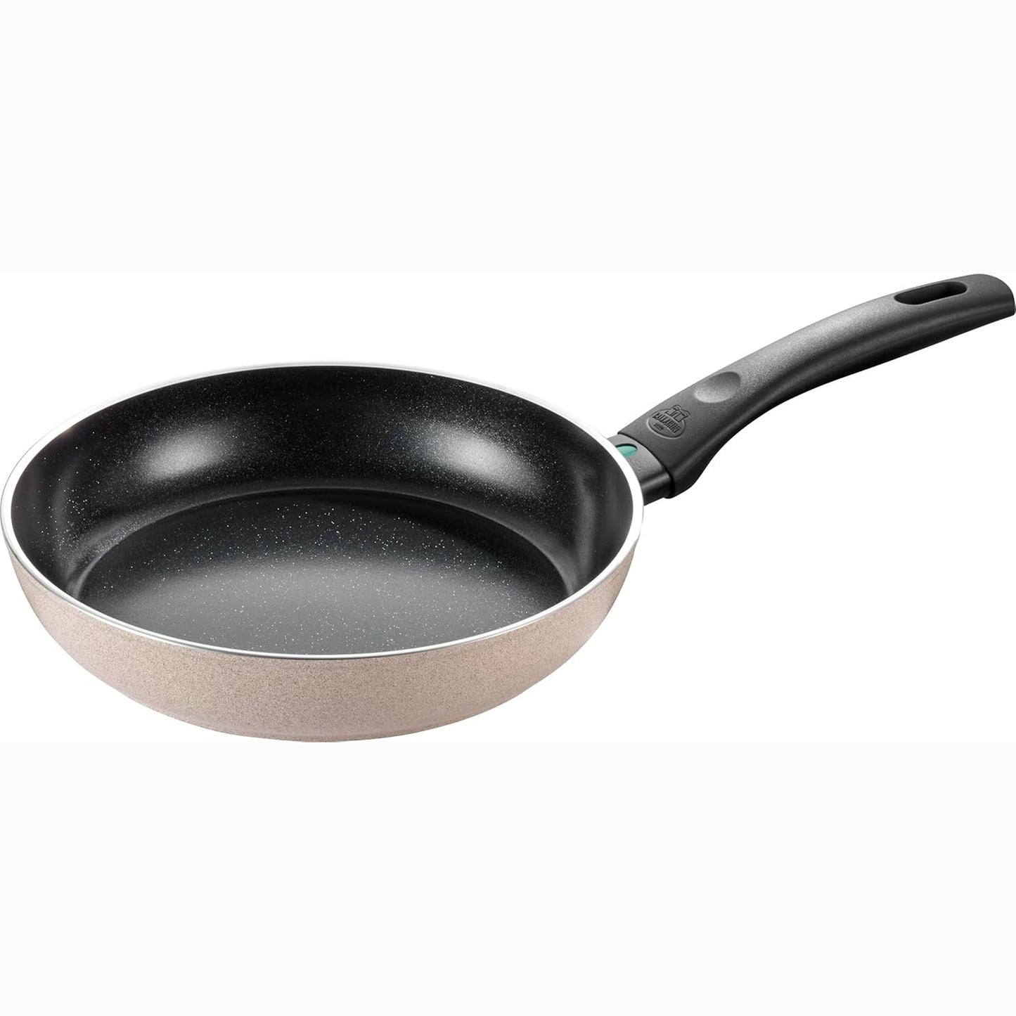 221442 - BALLARINI Tigan Ledro, 24 cm, Alumin, I Pajtueshëm me Induksion, Shtresë Qeramike Jo-ngjitëse, Thermopoint, Prodhuar në Itali, Ngjyrë Bezhë