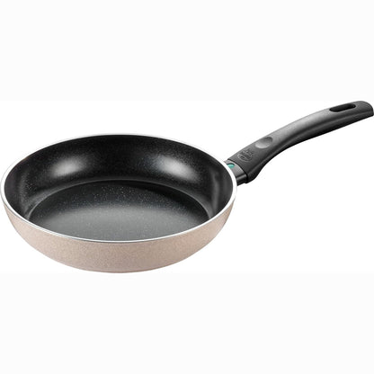 221442 - BALLARINI Tigan Ledro, 24 cm, Alumin, I Pajtueshëm me Induksion, Shtresë Qeramike Jo-ngjitëse, Thermopoint, Prodhuar në Itali, Ngjyrë Bezhë