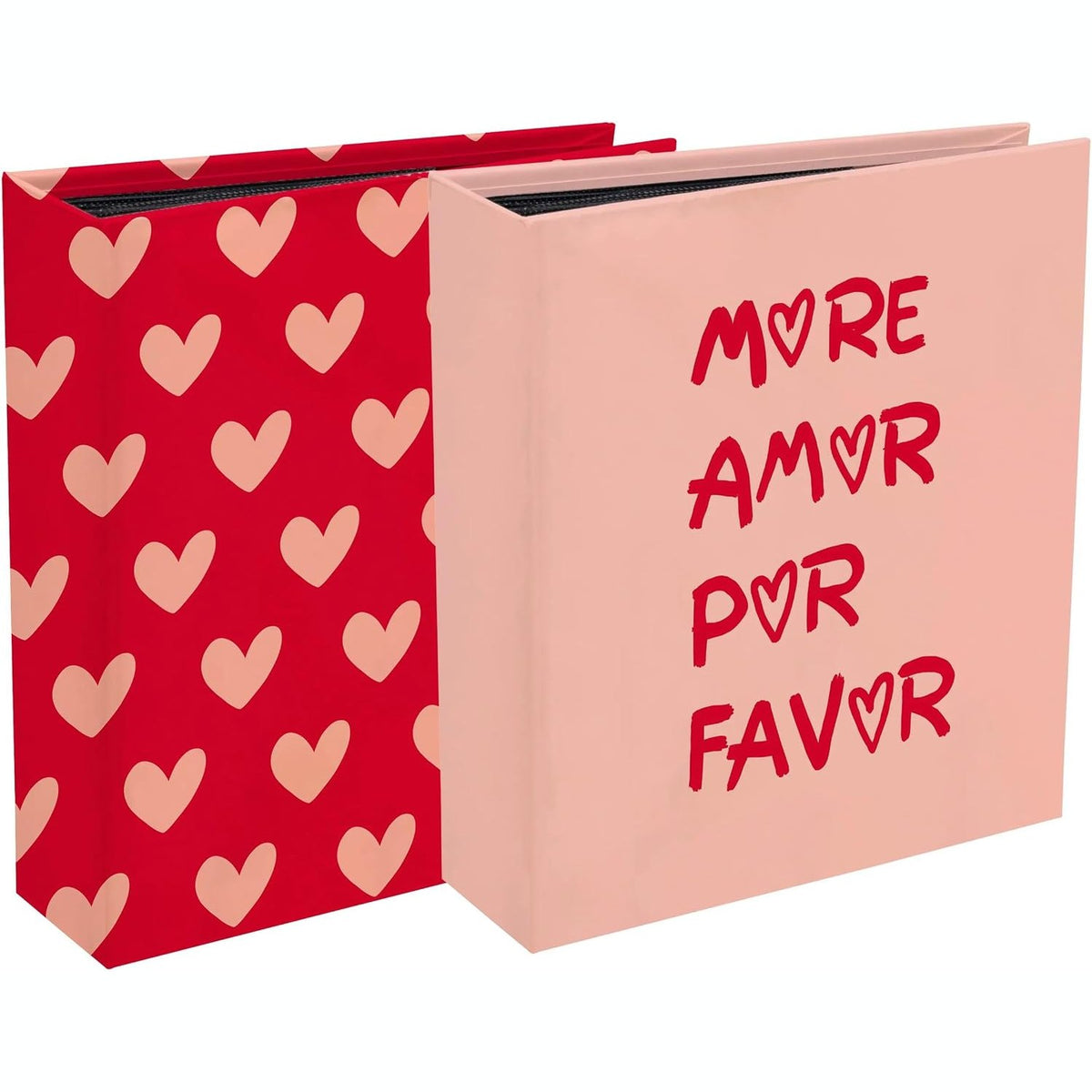 295370 - EXACOMPTA - Ref. 65007E - Set prej 2 albumesh fotografish LOVE me xhepa - 60 faqe - 60 foto 11x15cm - kopertinë e shtypur me motive Love - 2 imazhe - xhepa të zinj të brendshëm