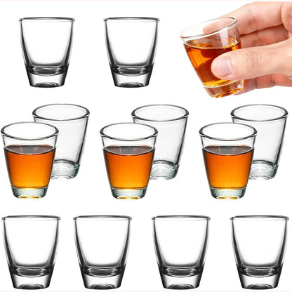 216506 - 12 Gota Qelqi për Shot, Gota Transparente, Qelq i Fortë, për Festa, Klube, Bare