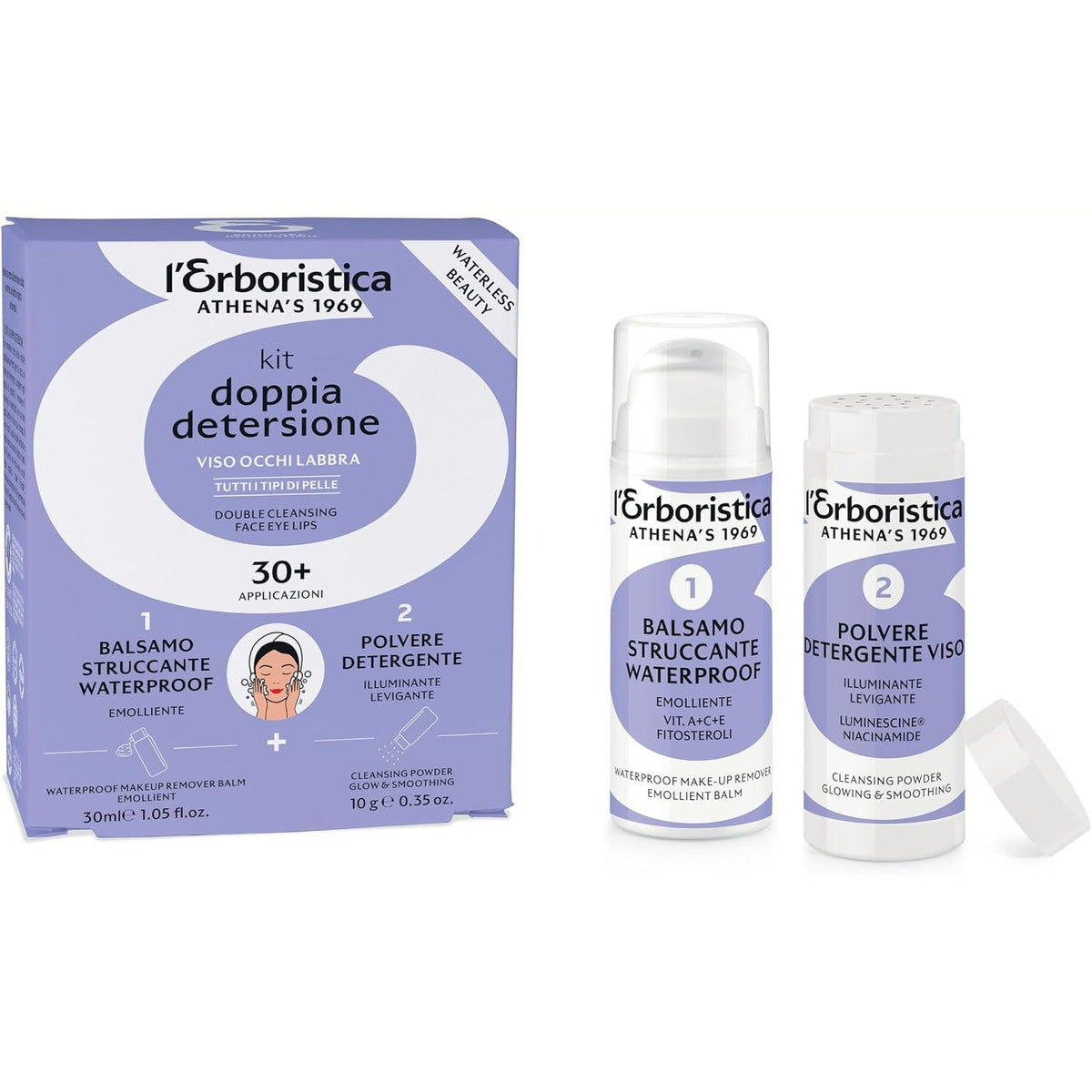 312061 - L'ERBORISTICA ATHENA'S - Kit Pastrues i Dyfishtë, 30 ml dhe 10 g