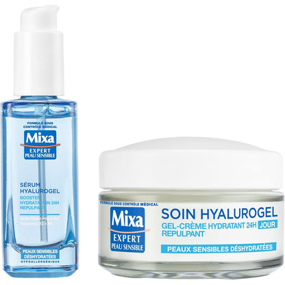 300991 - MIXA Expert Sensitive Skin - Rutinore Hyalurogel - Përforcues Hidratimi 24-orësh - Acid Hialuronik i Pastër, Vitamina B3 dhe B5, Serum + Trajtim