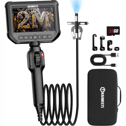 266038 - KAMERA Endoskopi me Dritë, IPS 1080P 4.3" me Kontroll me Rrotë Lëvizëse, Rrotullim Dy-Kahësh 210°, IP67 Rezistent ndaj Ujit