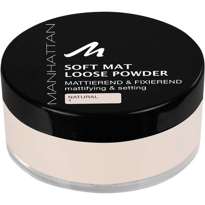 317700 - MANHATTAN Soft Mat Loose Powder, pudër e lirshme për matifikim, ngjyrë Natyrale 1, 20g