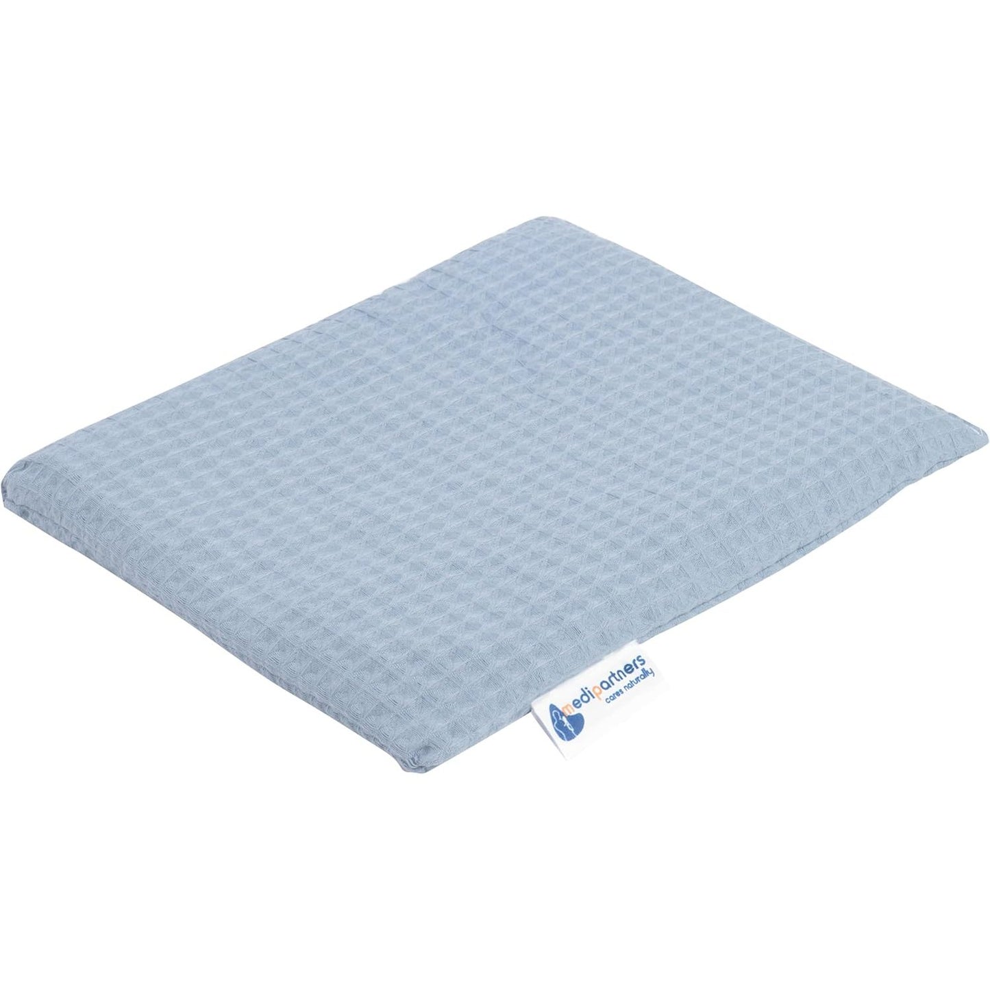 275810 - JASTËK MEDI PARTNERS Cherry Pil, jastëk me kokërr të madh, 500g, drejtkëndësh, 20x25cm, miqësor me mjedisin, natyral, 100% pambuk, terapi me nxehtësi dhe ftohje, terapi masazhi (Blu Marine)
