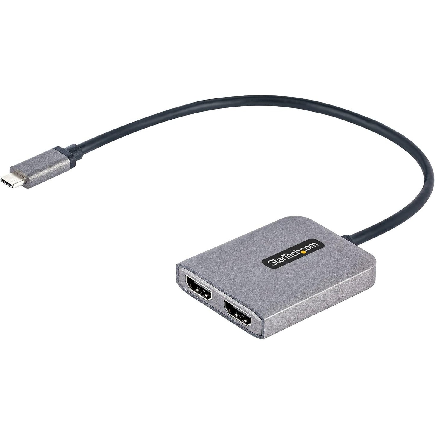 273096 - STARTECH.COM Adaptues USB-C në HDMI të dyfishtë, Qendër USB Type-C me shumë monitorë MST, Ekran HDMI i dyfishtë 4K 60Hz për ndarës PC-je, HDR, Kabllo e integruar ekstra e gjatë - Vetëm për Windows (MST14CD122HD)