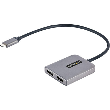 273096 - STARTECH.COM Adaptues USB-C në HDMI të dyfishtë, Qendër USB Type-C me shumë monitorë MST, Ekran HDMI i dyfishtë 4K 60Hz për ndarës PC-je, HDR, Kabllo e integruar ekstra e gjatë - Vetëm për Windows (MST14CD122HD)