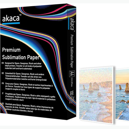 310365 - Letër Sublimimi A4 akaca, 210x297 mm, 100 fletë, 120 g/m², për printerë sublimimi Epson, Sawgrass, Ricoh