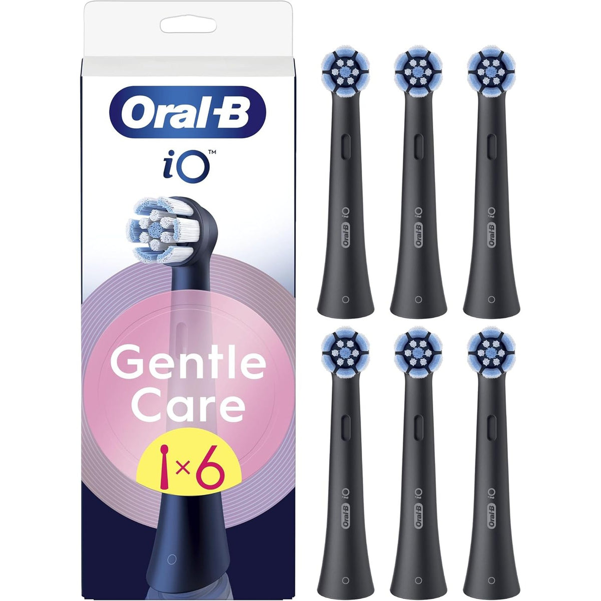 307247 - ORAL-B Koka Furçash Zëvendësuese Gentle Care, Pako me 6, të Zeza