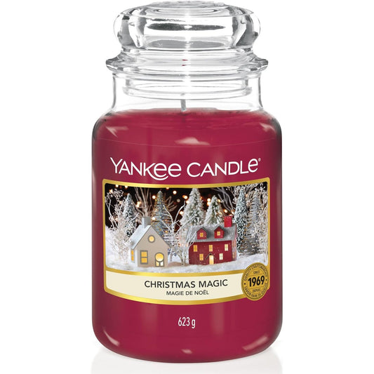 135731 - YANKEE CANDLE Qiri Aromatik me Kavanoz të Madh, Aroma e Festave, Kohë Djegie mbi 150 Orë