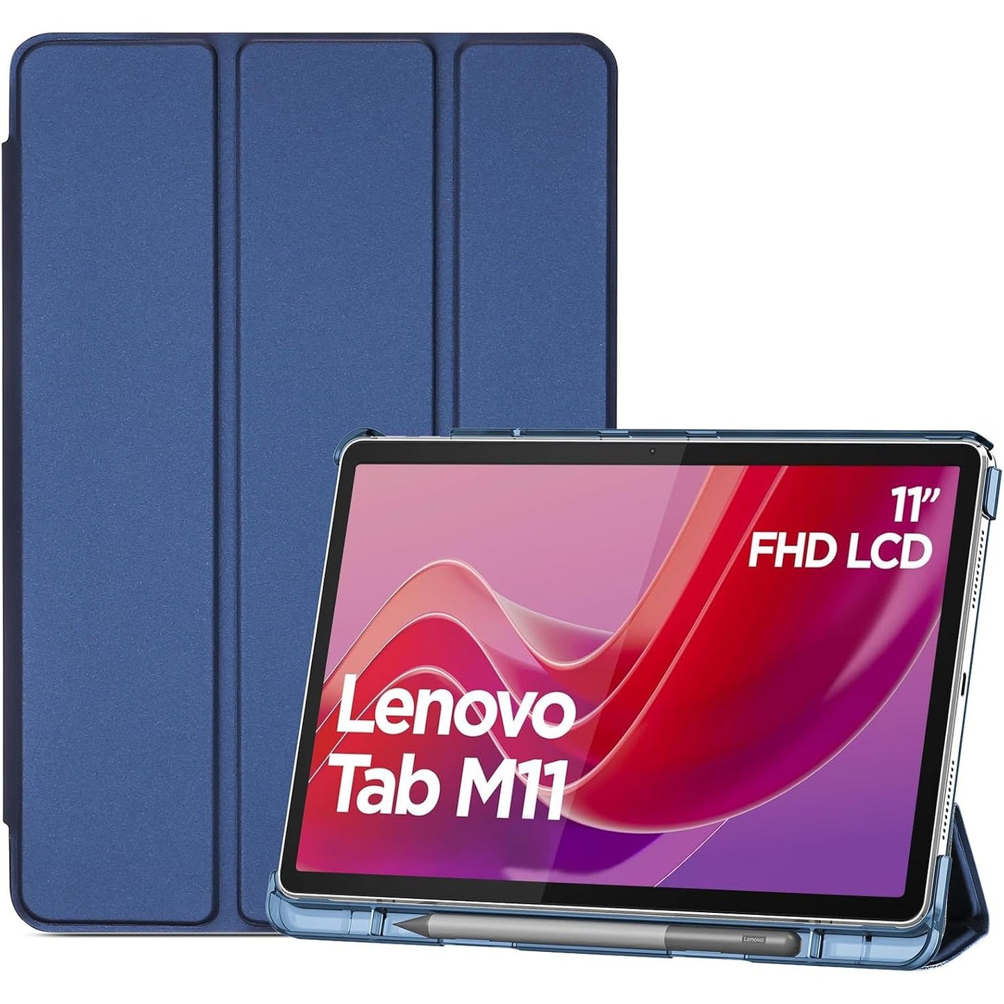 267037 - PROCASE Mbrojtëse për Lenovo Tab M11 2024 11" me Mbajtëse Stilolapsi, Ultra e Hollë dhe e Lehtë - Blu e Marinës