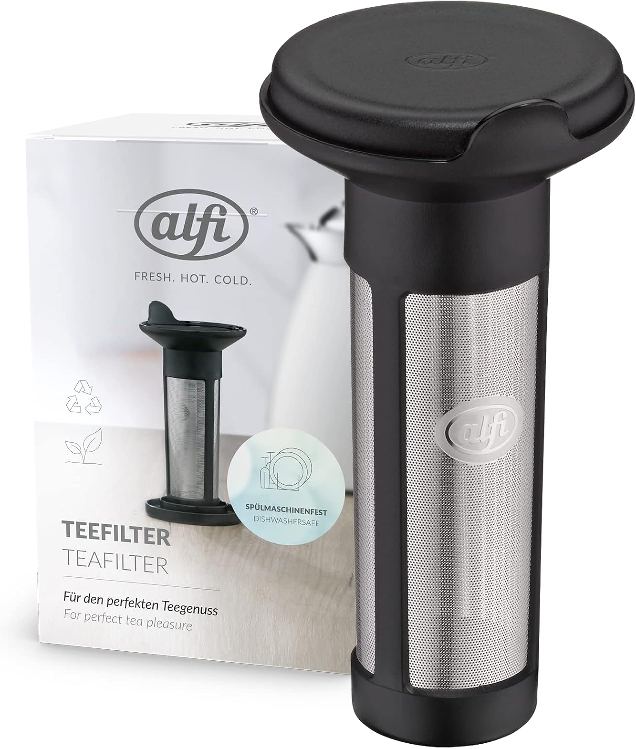257788 - ALFI AROMA COMPACT, SITË ÇAJI PREJ ÇELIKU INOX, PËR ÇAJ TË LIRSHËM, FILTËR ÇAJI PËR TERMOS OSE FILXHAN, FILTËR I PËRHERSHËM, PËRGATITJE DIREKTE NË TERMOS, I SIGURT PËR LAVASTOVILJE, PA BPA