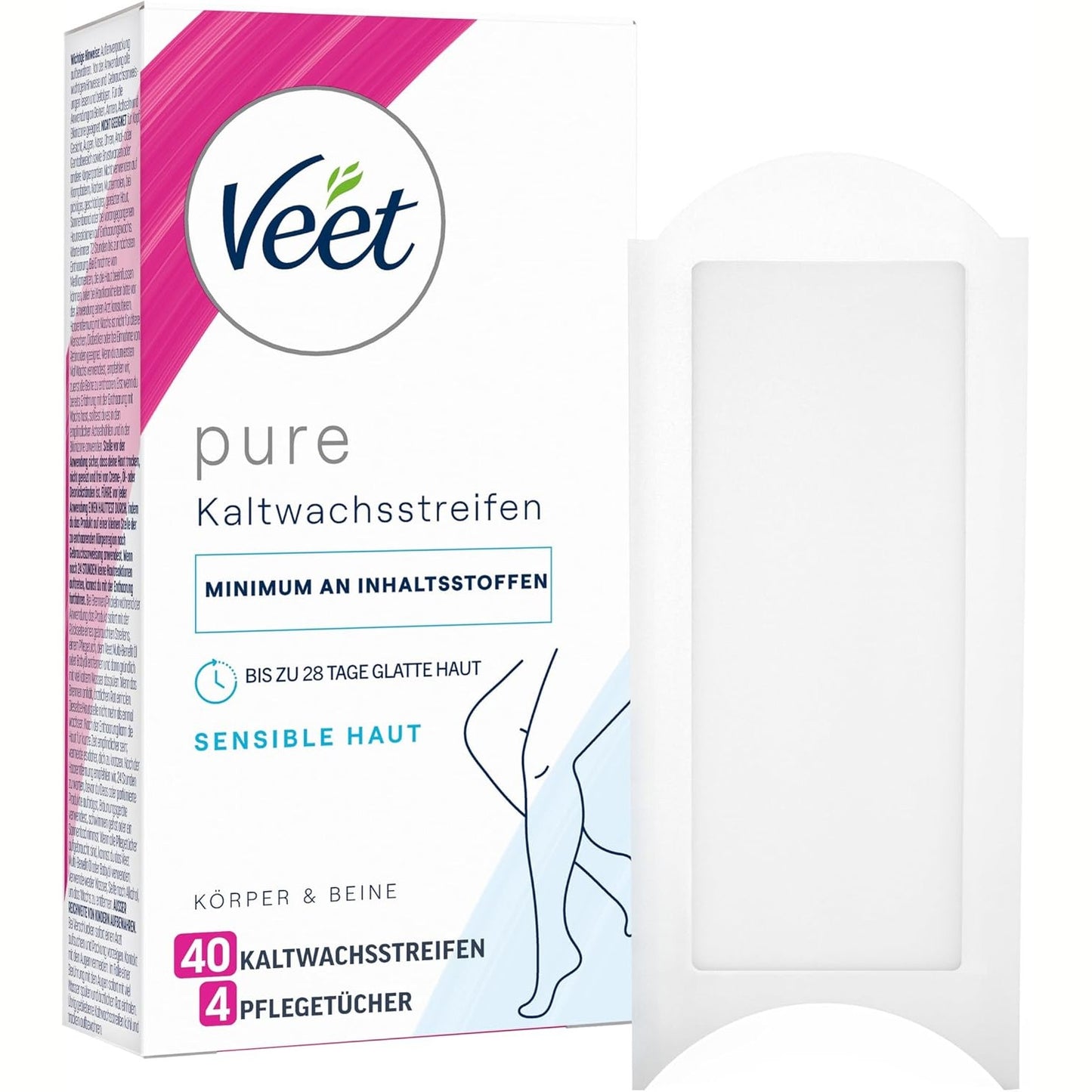 318096 - Veet Pure Shirita Dylli të Ftohtë për Trup, 20 Shirita Dyfishtë (40 Shirita të Vetëm)