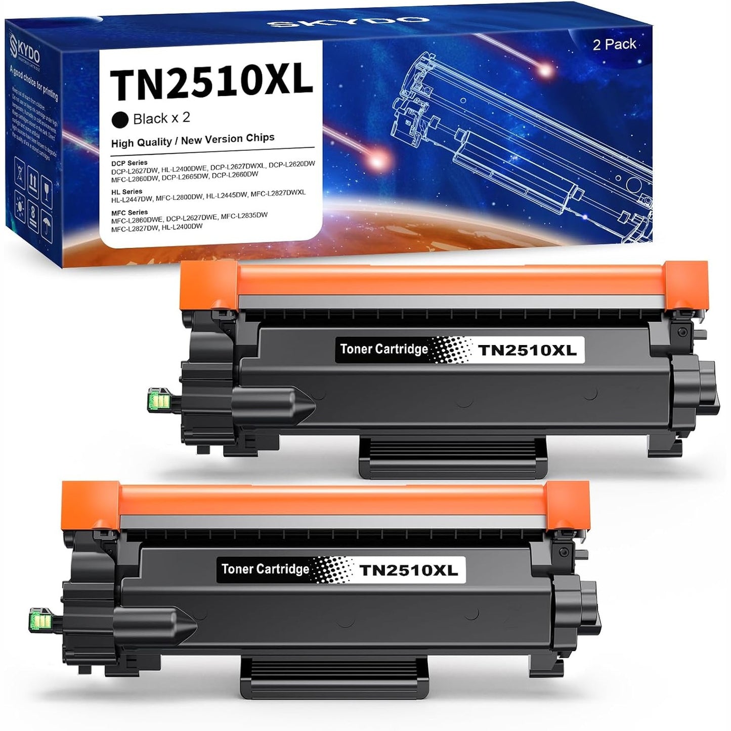 268992 - TONERI TN2510 TN2510XL i pajtueshëm me Brother TN-2510 TN-2510 XL për MFC-L2835DW MFC-L2827DW MFC-L2800DW DCP-L2660DW DCP-L2620DW DCP-L2627DW MFC-L2860DWE, ngjyrë Noir
