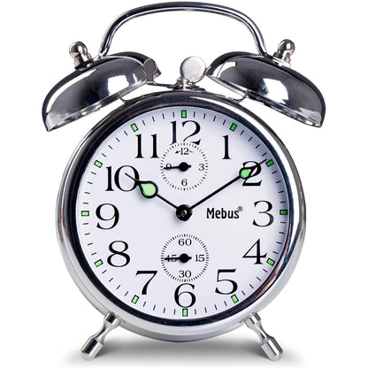 137450 - ROLEX - Orë Mekanike Retro me Zile Klasike dhe Akrepa të Ndriçuar, Ngjyra: Argjendtë