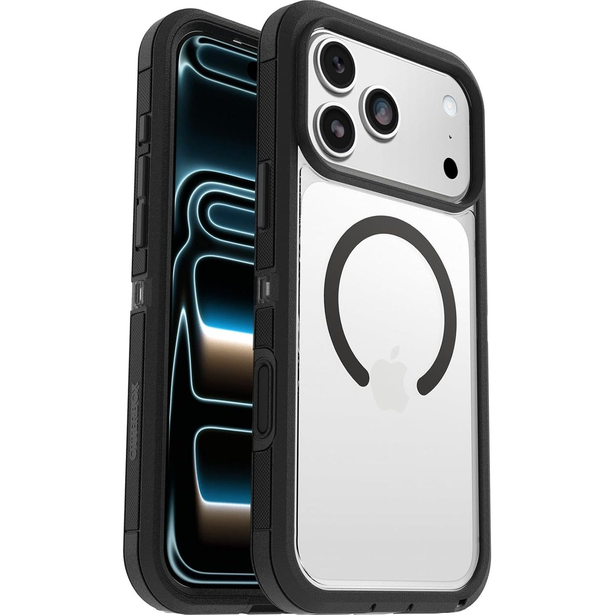 309869 - OTTERBOX DEFENDER SERIES PRO XT CLEAR MAGSAFE PËR IPHONE 17 PRO MAX, REZISTENTE NDAJ GODITJEVE, TRANSPARENTE/E ZEZË